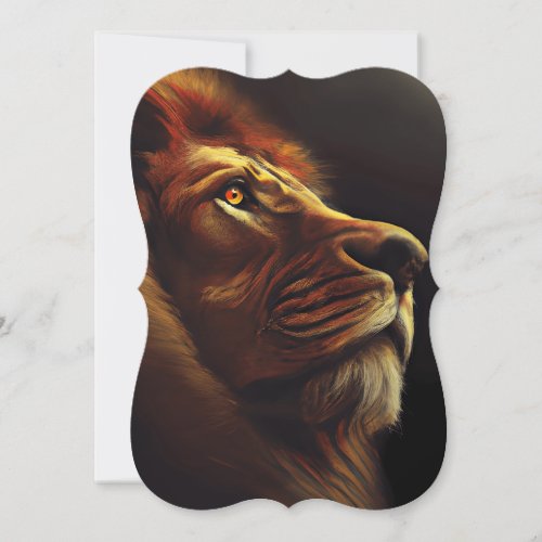 Watercolor Lion Graphic Note Card