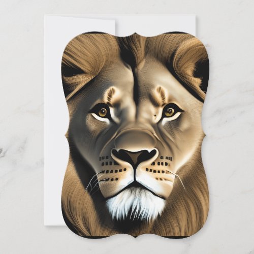 Watercolor Lion Graphic Note Card