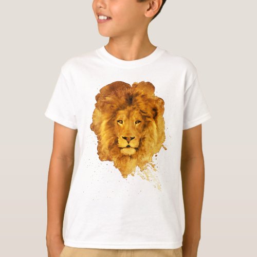 Watercolor Lion T_Shirt