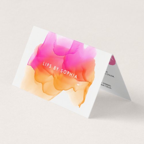 Watercolor Lip Product Distributor Tips  Tricks Business Card