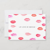 Watercolor Lips | Personalized Flat Notecards (Front)