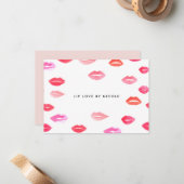 Watercolor Lips | Personalized Flat Notecards (Front/Back In Situ)