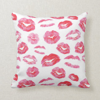 Watercolor Lipstick Lipsense Throw Pillow