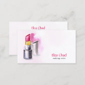 watercolor lipstick Makeup artist Business Cards (Front/Back)