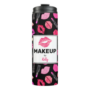 Watercolor Lipstick Makeup Artist Personalized The Thermal Tumbler