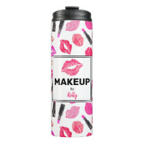 Watercolor Lipstick Makeup Artist Personalized Thermal Tumbler