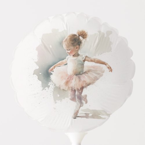 Watercolor Little Ballerina Balloon