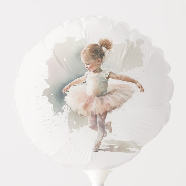 Watercolor Little Ballerina Balloon (Front)
