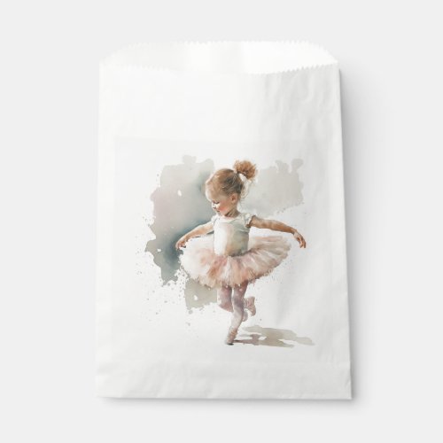 Watercolor Little Ballerina Favor Bag