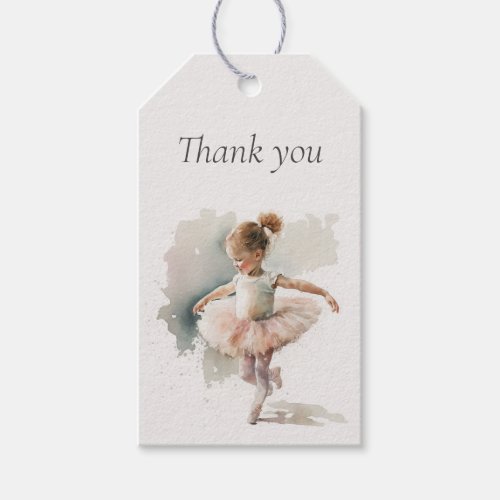 Watercolor Little Ballerina Gift Tags