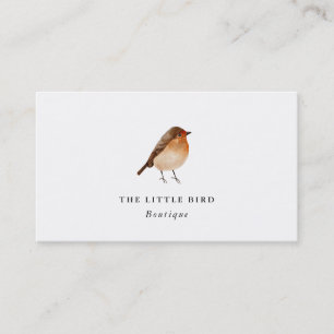 Watercolor Little Bird Robin Business Card
