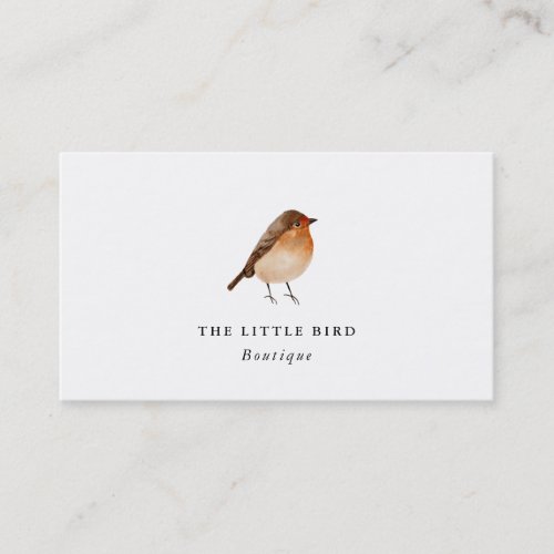 Watercolor Little Bird  Robin  Business Card