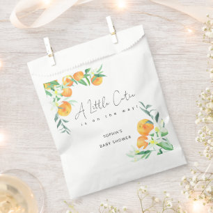 Watercolor Little cutie is on the way baby shower Favor Bag