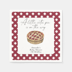 Watercolor little cutie pie baby shower napkins