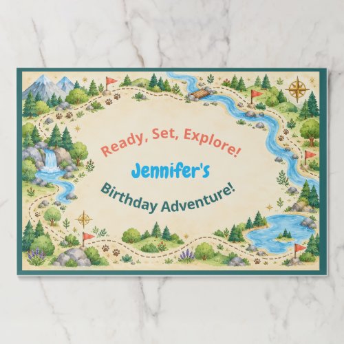 Watercolor Little Explorer Trail Map Adventure Paper Pad