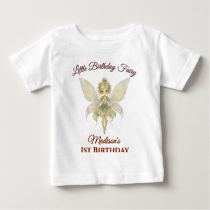 Watercolor Little Fairy Birthday Baby T-Shirt