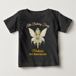 Watercolor Little Fairy Birthday Baby T-Shirt