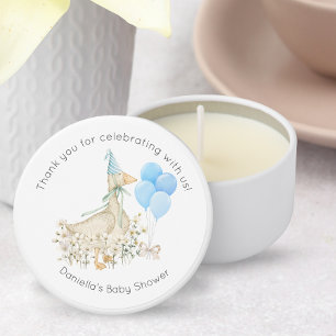 Watercolor Little Goose Baby Shower Thank you Mini Candle Favors