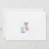 Watercolor Little Mermaid Baby Shower Invitation (Back)