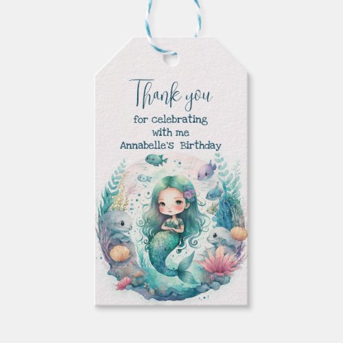 Watercolor Little Mermaid Gift Tags