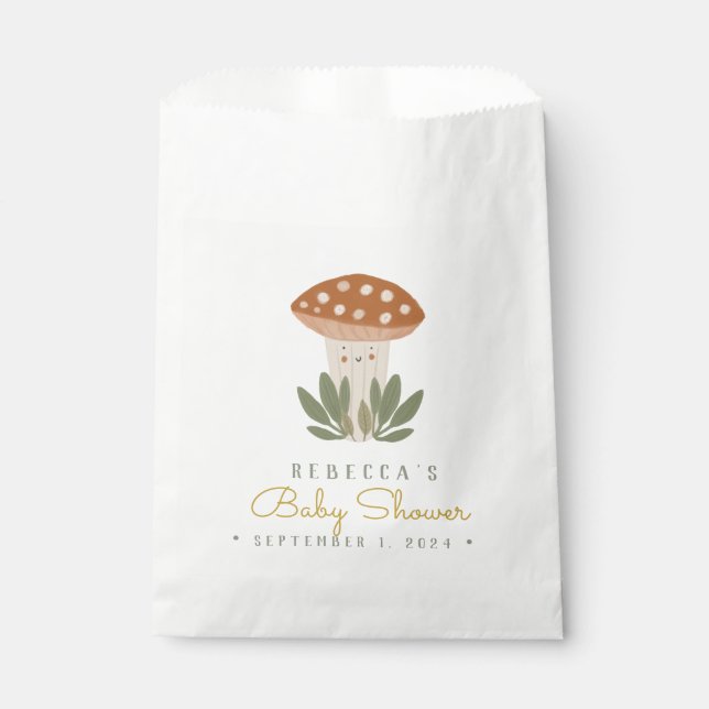 Watercolor Little mushroom  Favor Bag (Front)