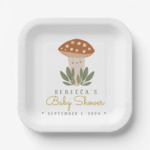 Watercolor Little Mushroom Napkins Paper Plates