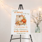 Watercolor Little Pumpkin Baby Shower Welcome
