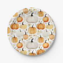 Watercolor Little Pumpkin Patterned