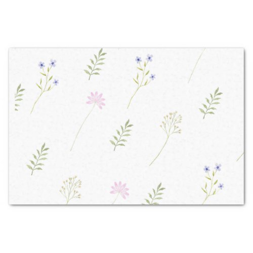 Watercolor Little Wildflower  Tissue Paper