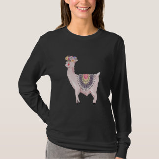 Watercolor Llama Alpaca Boy Girl Kids T-Shirt