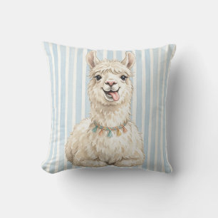 Watercolor Llama Farm Animal Pillow Cover