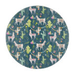 Watercolor Llama Flag Pattern Cutting Board