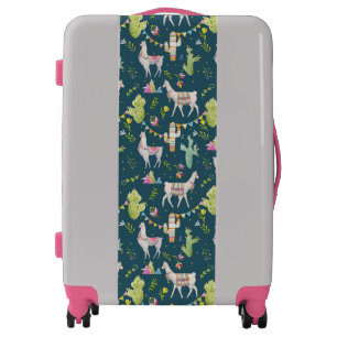 Watercolor Llama Flag Pattern Luggage