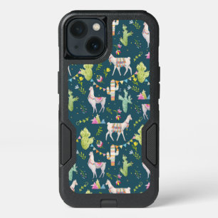 Watercolor Llama Flag Pattern iPhone 13 Case