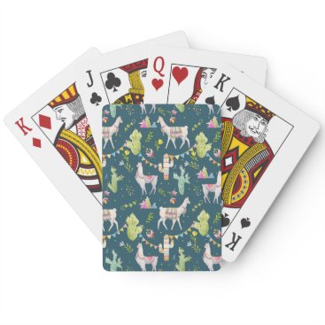 Watercolor Llama Flag Pattern Playing Cards Watercolor Llama Flag Pattern Playing Cards