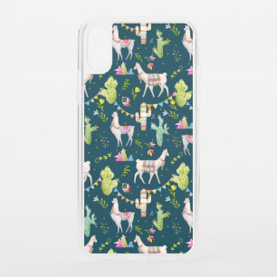 Watercolor Llama Flag Pattern iPhone XS Case