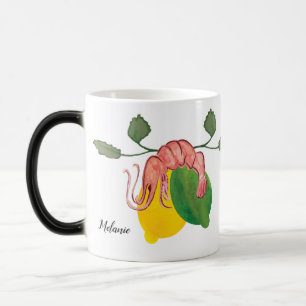 Watercolor Lobster Shrimp Lemon Lime Seafood Color Morph Mug