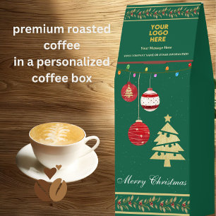 WATERCOLOR LOGO CHRISTMAS ORNAMENTS PROMOTIONAL  ROASTED COFFEE