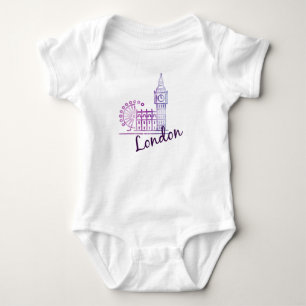 Watercolor London Baby Bodysuit – Big Ben British 