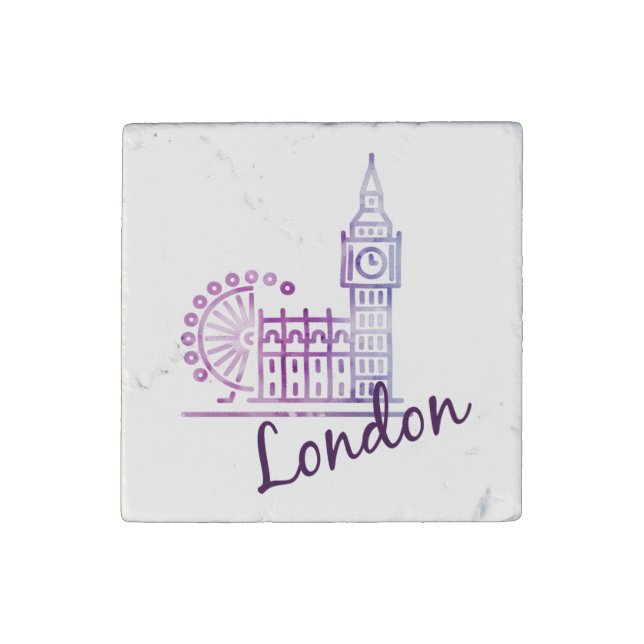 Watercolor London Big Ben Magnet – British Travel  (Front)