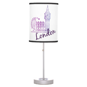Watercolor London Big Ben Table Lamp – Elegant
