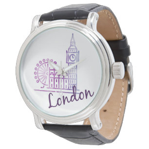 Watercolor London Big Ben Watch – Travel Gift