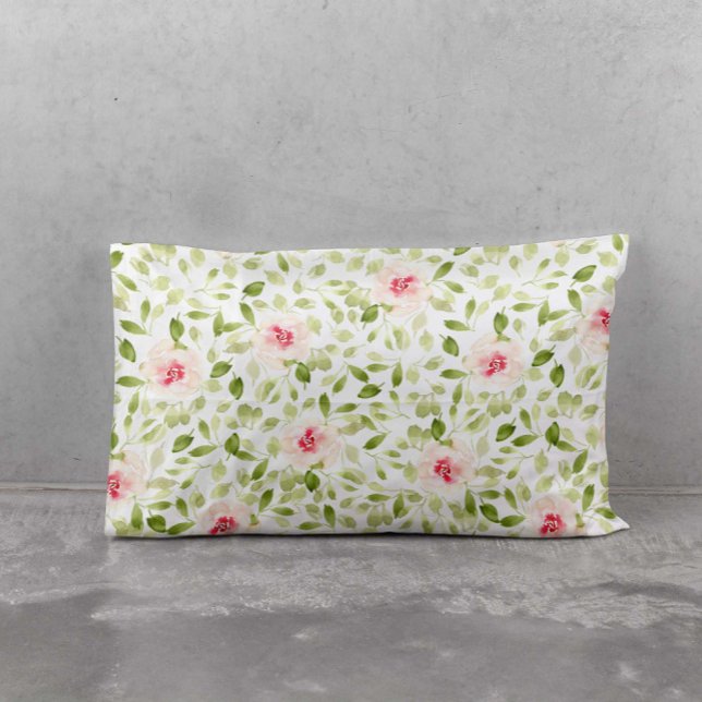 Watercolor loose expressive Summer floral  Pillow Case (Creator Uploaded)