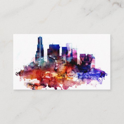 Watercolor Los Angeles Business Card