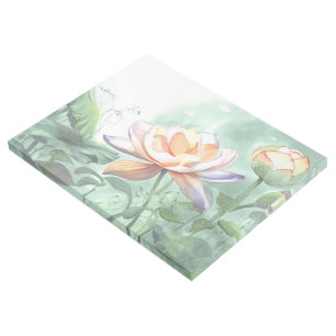 Watercolor Lotus Canvas Print