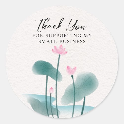 Watercolor Lotus Floral Thankful labels 