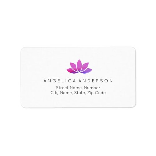 Watercolor Lotus Flower Address Label