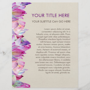 Watercolor Lotus Flower Flyer