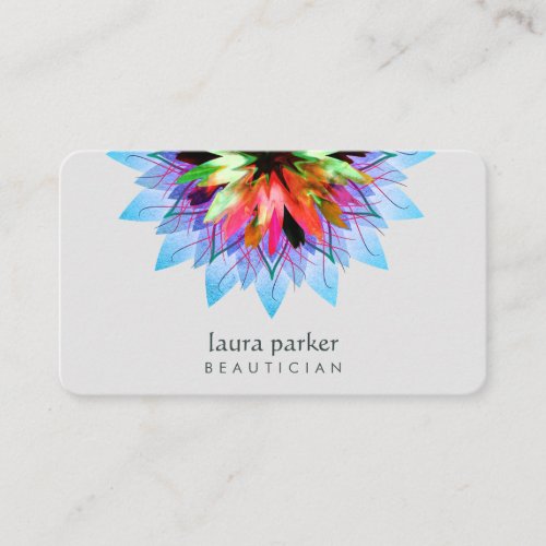 Watercolor Lotus Flower Logo Classic Massage Yoga Business Card