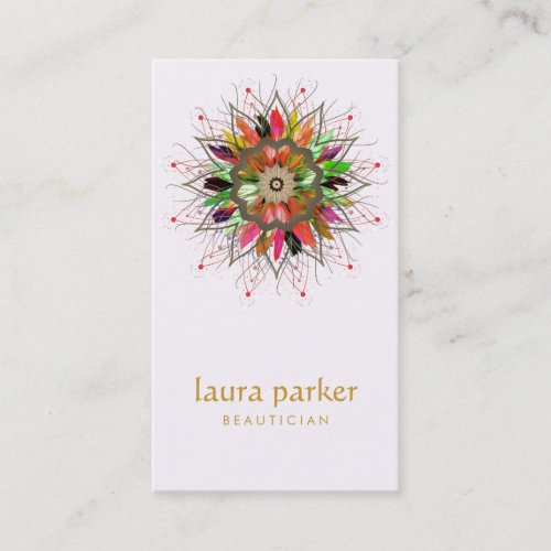 Watercolor Lotus Flower Logo Healing Therapy Yoga Business Card